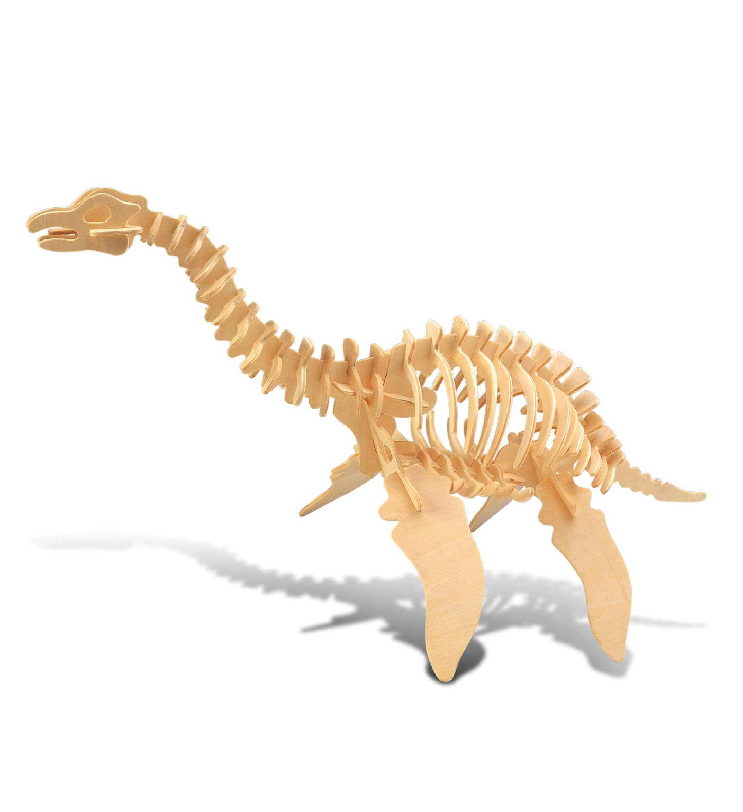 Puzzled 3D Puzzle Plesiosaurus Dinosaur Wood Craft Construction Model Kit Fun, Educational DIY Wooden Dino Toy Assemble Model Unfinished Craft Hobby