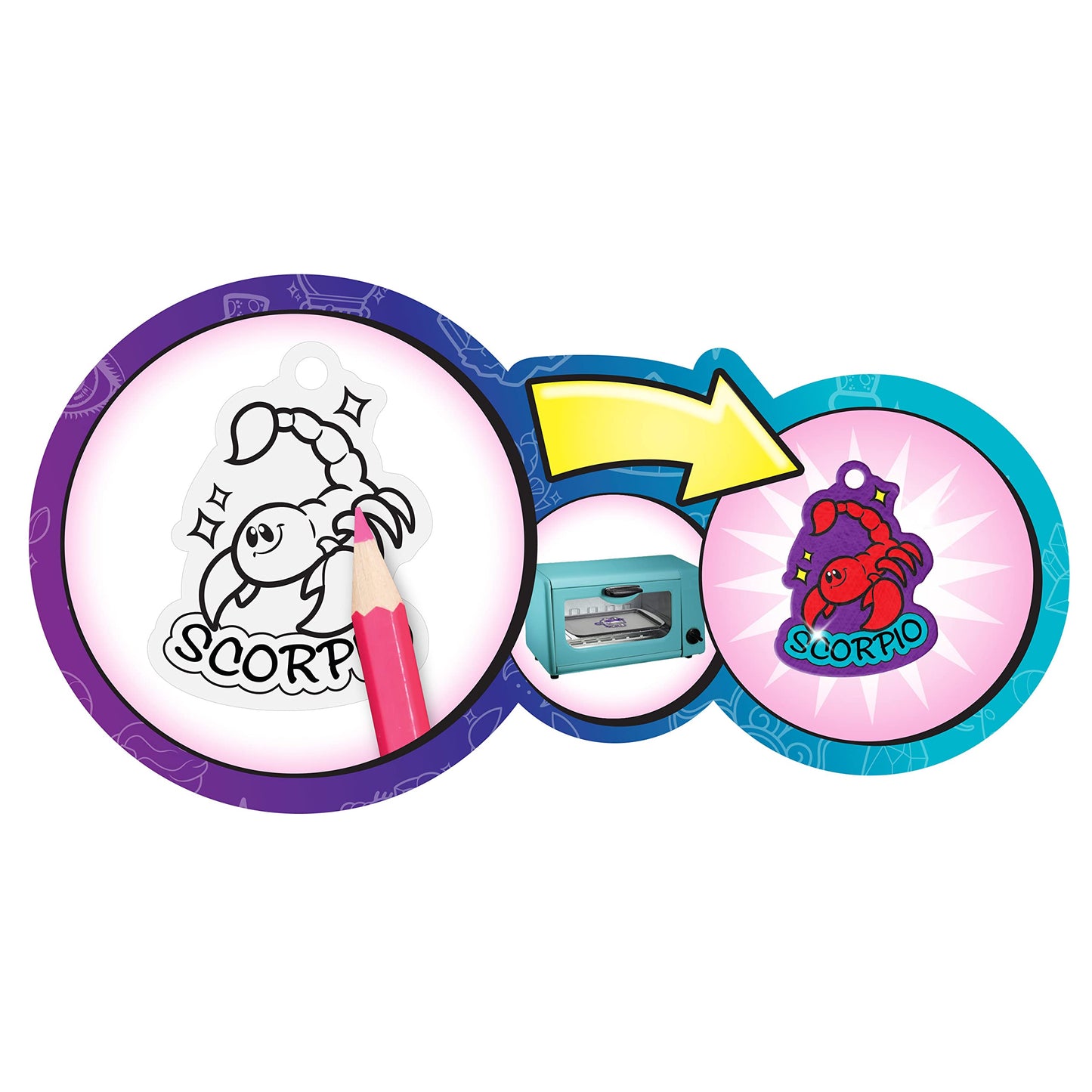 Just Play Shrinky Dinks Astrology Set, 50 Pre-Cut Shrinky Dinks, Kids Arts and Crafts Activity Set, Kids Toys for Ages 5 Up, Amazon Exclusive