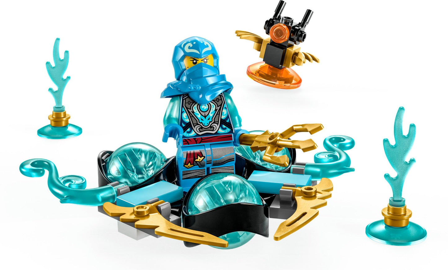 LEGO NINJAGO NYA’s Dragon Power Spinjitzu Drift 71778 Creative Blue Ninja Toy, Gift Idea for 6 Year Old Boys and Girls, Interactive Spinning Toys