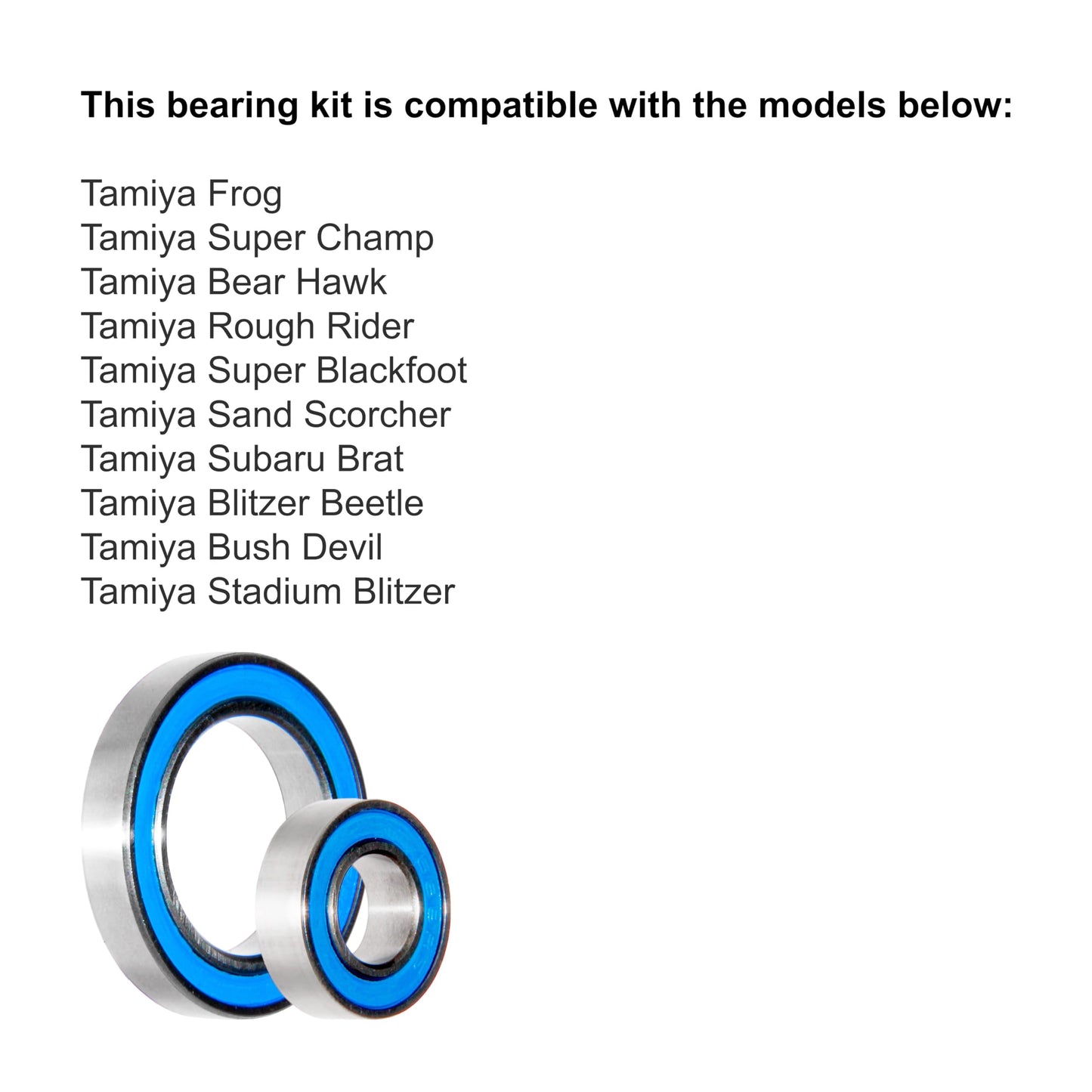 Winter Evening - for Tamiya Frog, Super Blackfoot, and Stadium Blitzer Bearings Kit (12 Pcs)
