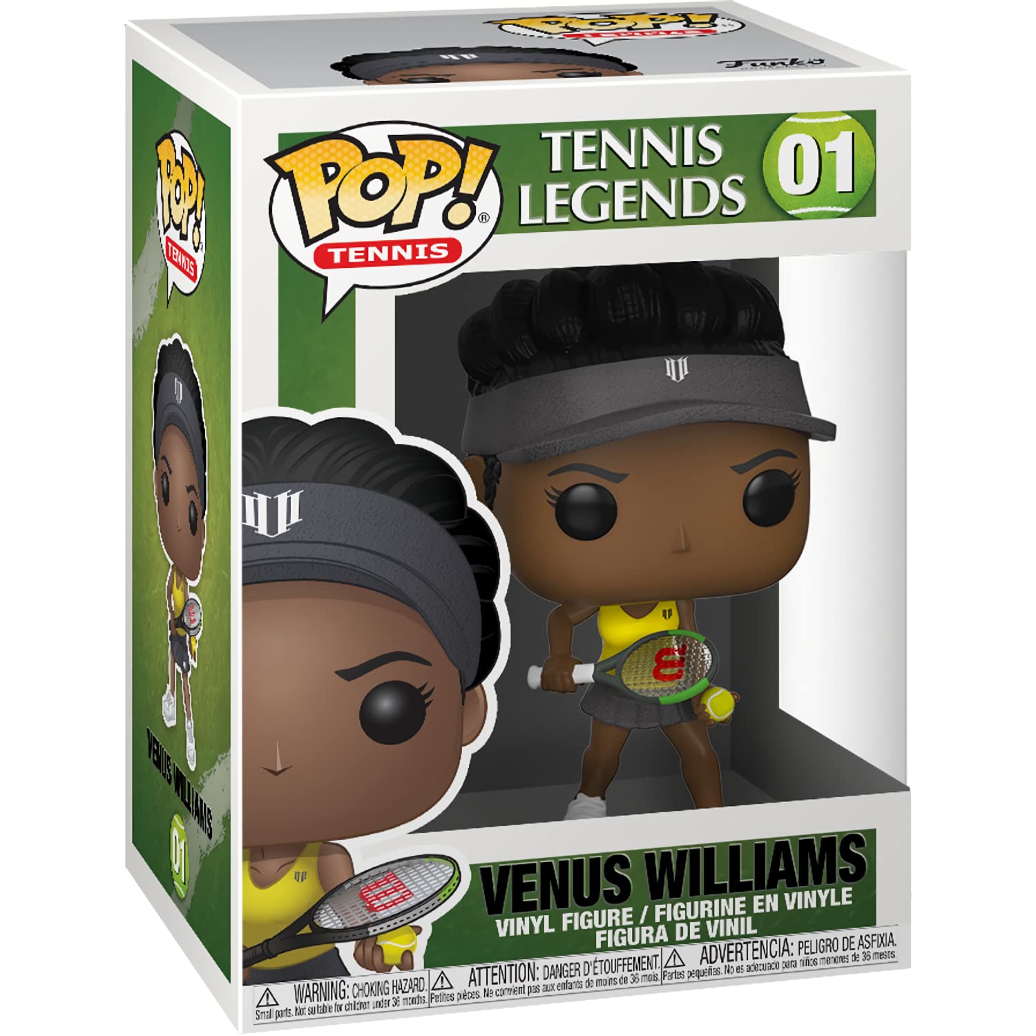 V e n u s Willia m s: Fun ko P o p ! Tennis Vinyl Figurine Bundle with 1 Compatible 'ToysDiva' Graphic Protector (001-47731 - B)