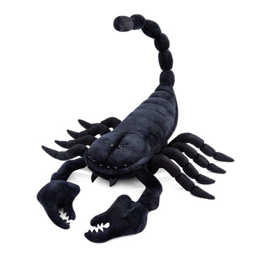 Tiny Heart Simulation Emperor Scorpion Plush Toy, 15.74inch Black Super Soft Realistic Scorpion Plush Stuffed Animal Toy Figure for Kids Halloween