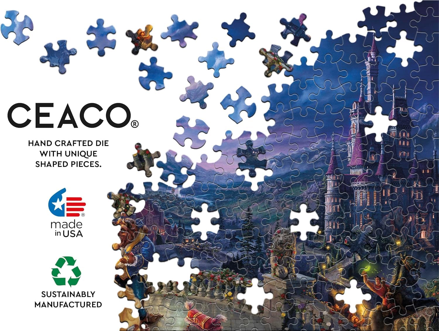 Ceaco - Thomas Kinkade Disney - Beauty and the Beast - 1000 Piece Puzzle