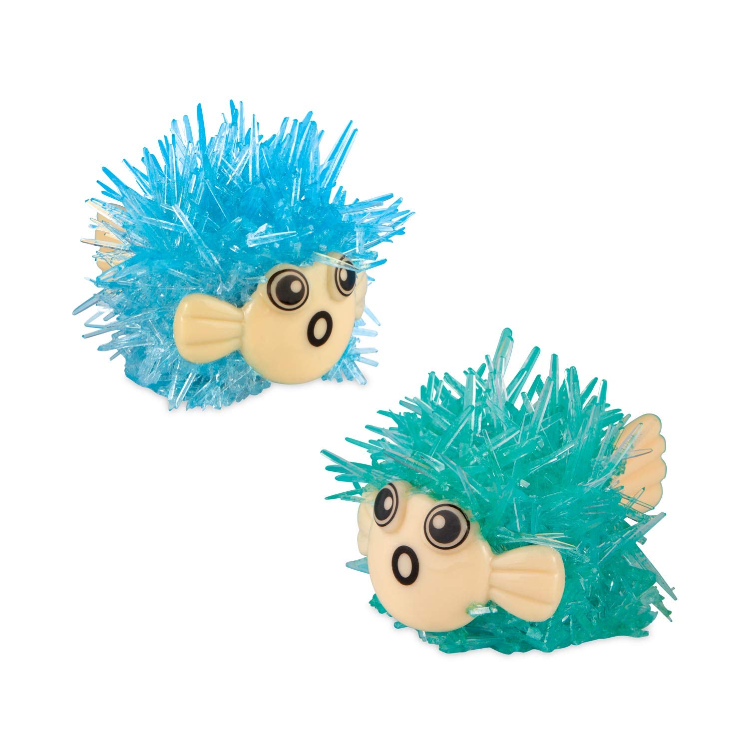 MindWare Crystal Growing Kits: Puffer Fish Set of 2 - Cute DIY Crystal Growing Kits for Kids & Teens - Funky mini Science Experiment in an 8pc kit