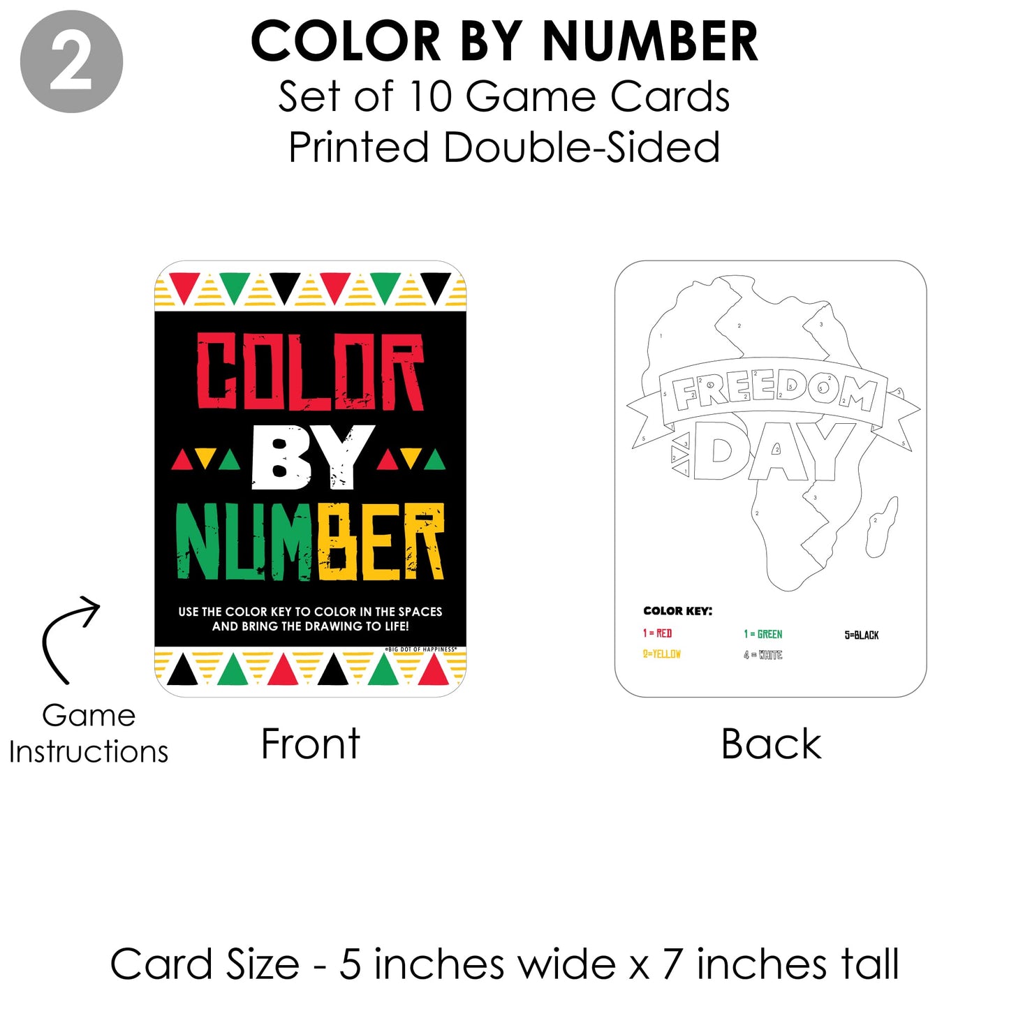 Big Dot of Happiness Happy Juneteenth - 4 Freedom Day Party Games - 10 Cards Each - Gamerific Bundle
