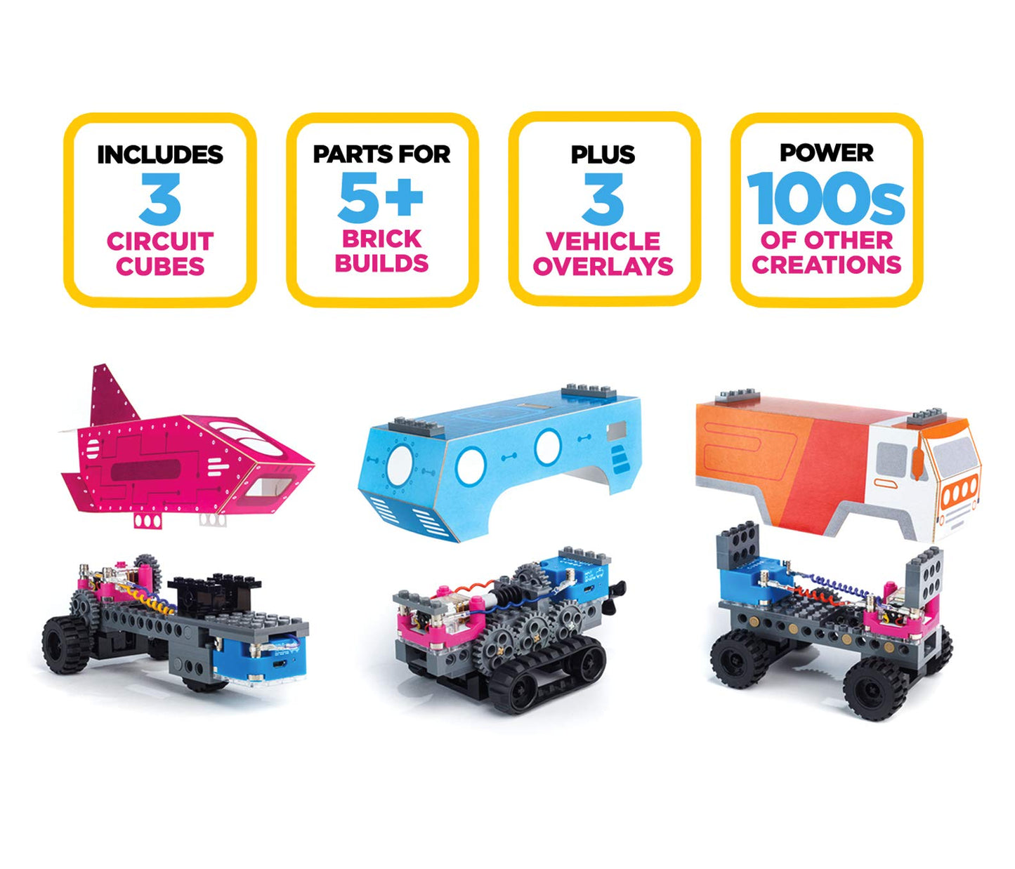 Circuit Cubes Gears GO! Multi-Vehicle Mobility Launch Engineering STEM Kit