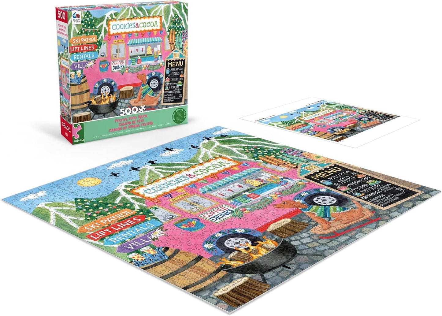 Ceaco - Festive Food Truck II - 500 Piece Jigsaw Puzzle for Adults