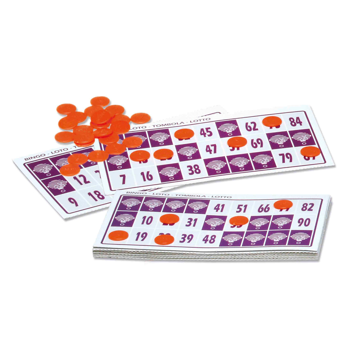 Chicos - Automatic Bingo Lottery | Includes 48 Cards, 90 Indelible Balls and Game Chips | A Game for the Whole Family | Dimensions: 9.2 × 12.2 × 0.6