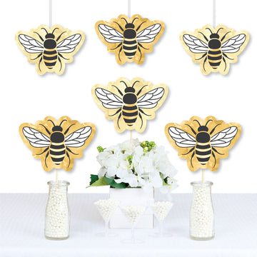 Big Dot of Happiness Little Bumblebee - Decorations DIY Bee Baby Shower or Birthday Party Essentials - Set of 20