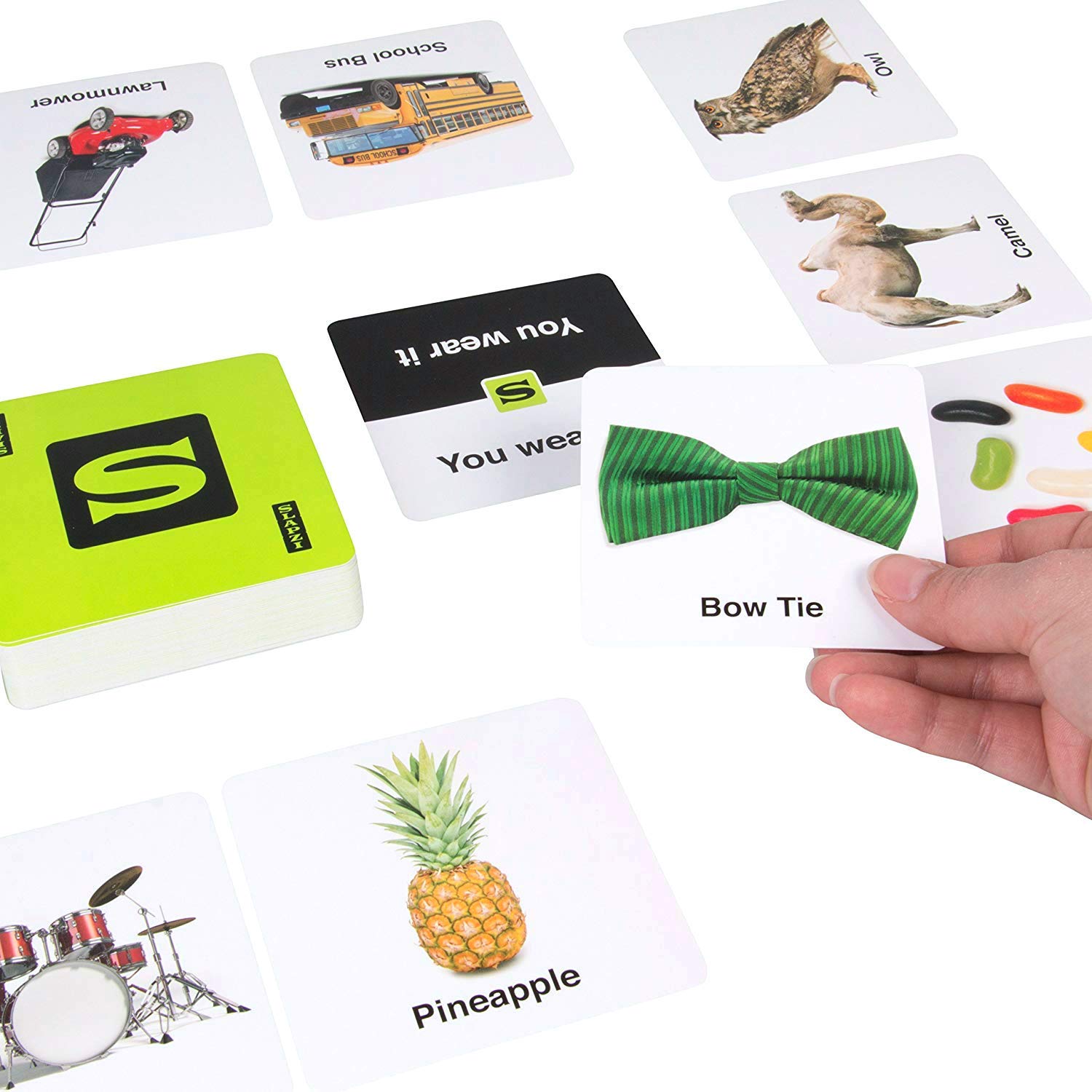TENZI SLAPZI Full-Sized Edition - Includes 120 Picture Cards, 65 Clue Cards - The Quick Thinking and Fast Matching Card Game for All Ages - 2-8