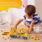 MOBIUS Toys Crane Truck - Real Working Boom Arm Construction Vehicle for Kids Ages 3-7 - Rotating Cabin, Extendable Arm, and Moving Parts - Durable