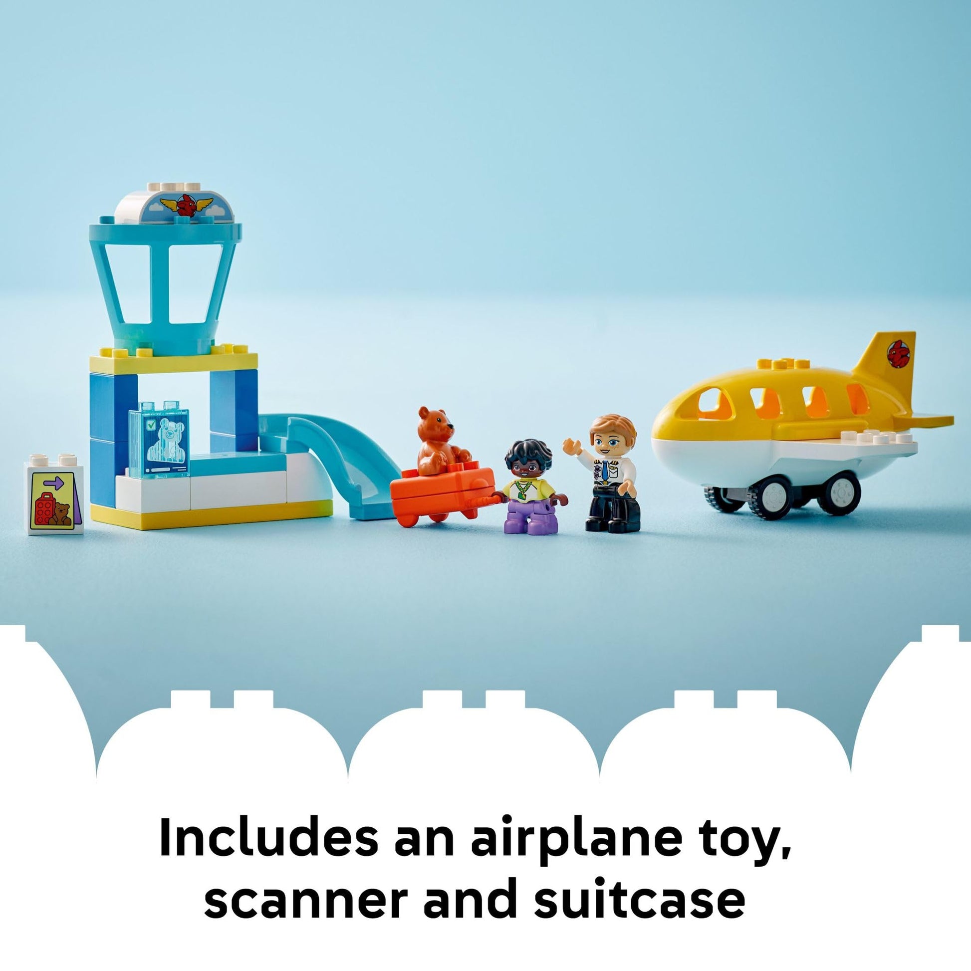 LEGO DUPLO Town First Time at the Airport Building Toy - Learning Play Set for Boys & Girls Ages 1.5+ - Little Ones Use Building Blocks to Explore