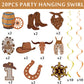 Cowboy Party Decorations My First Rodeo Birthday Party for Boy Supplies Western Theme Party Supplies Hanging Swirls Foil Cowgirl Birthday Decorations