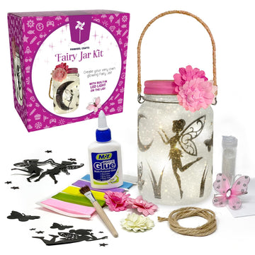 Pinwheel Crafts Fairy Lantern Toy for Kids Age 6-8 8-12+ Years - Make Your Own Night Light - Fairy Jar Gift for Girls with Led Light - Arts and Crafts