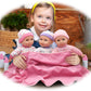 New Adventures Cuddle Kids 14" Lovable Talking Triplets Dolls - Each Doll Says 12 Phrases, Includes Large Blanket & 3 Bottles, Kids Pretend Play Ages