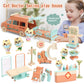 BananMelonBM Cat Dolls Doctor Pet Pretend Play Toys, Figures Playset Toy, Hospital and Ambulance Toy with Lights and Sound, Educational Toys, Gift
