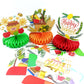 LOONELO 9 Pcs Happy Sukkot Honeycomb Centerpieces, Sukkot Table Decorations Table Toppers Party Decorations for Jewish Holiday Celebration Festival