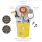 Musical Car Seat Toys for 0-12 Month Old Babies - Activity Center with Sensory Soft Hanging Toys and Mirror - Carseat Gift for Infants