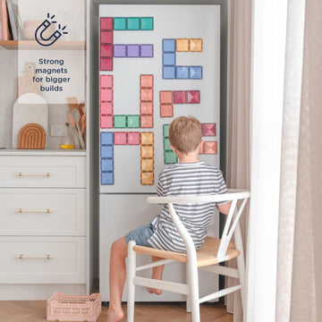 CONNETIX Magnetic Tiles Pastel Rectangle Pack, 24 Pieces
