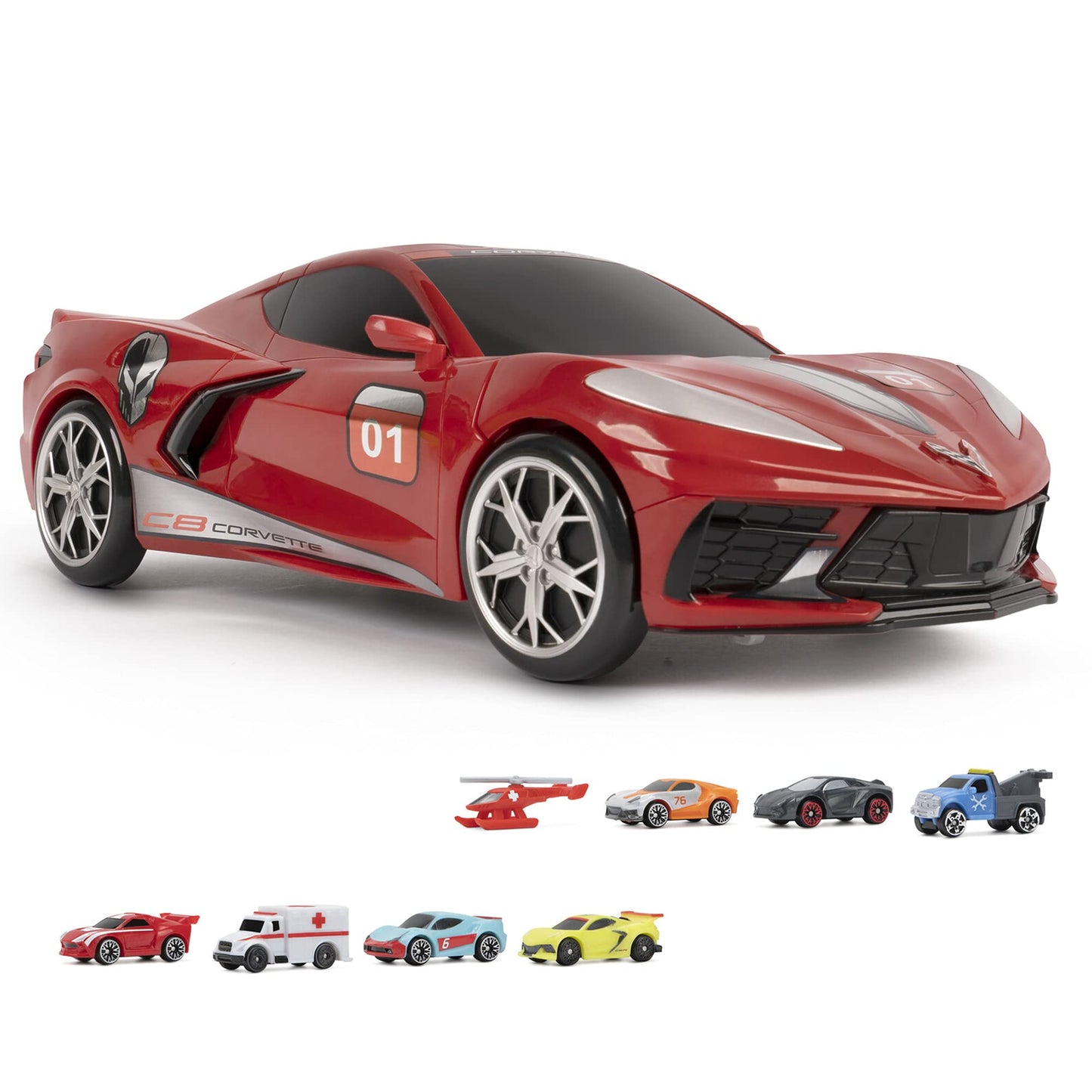 Micro Machines Corvette Raceway Transforming Corvette into Raceway Playset - Toy Cars for Kids and Collectors - Collect Them All - Amazon Exclusive