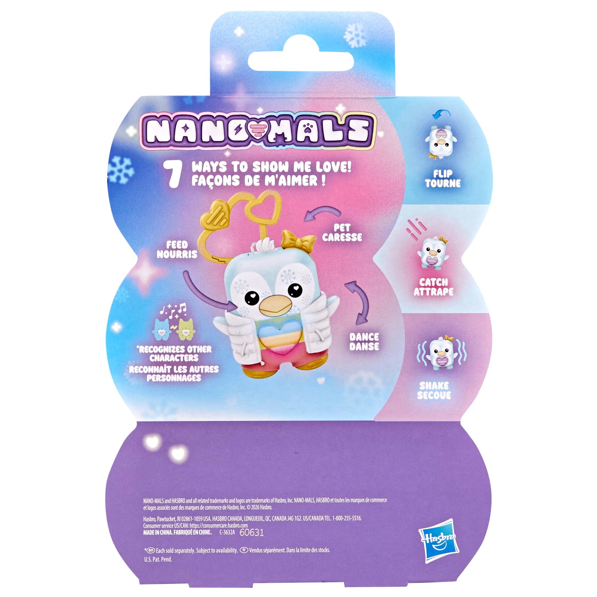 NANO-MALS Snowelle the Penguin, Electronic Pet with 70+ Responses, Holiday Toys, Interactive Fidget Toy for Girls & Boys Ages 5+