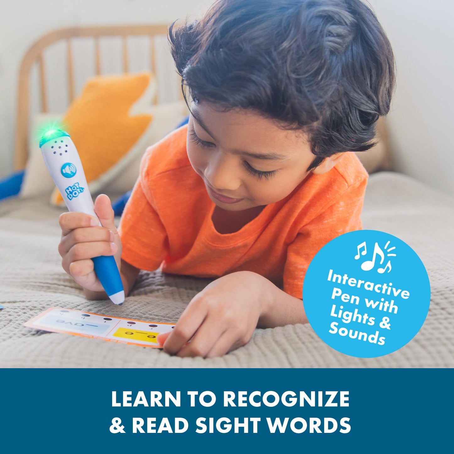 Educational Insights Hot Dots® Sight Words Card Set - Learn to Read Activities for Kids, Includes 26 Double-Sided Cards, Reading Games, Reading Tools