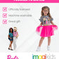 Barbie Big Girls T-Shirt and Mesh Tutu Black/Pink 14-16