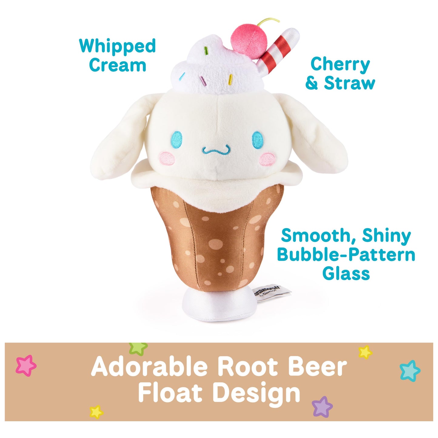 GUND Sanrio Cinnamoroll Root Beer Float 8-Inch Plush Toy for Ages 1+