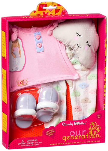 Our Generation Cloudy Cuddles Doll Clothing Outfit Set, fits 18 Inch Dolls, for Ages 3+