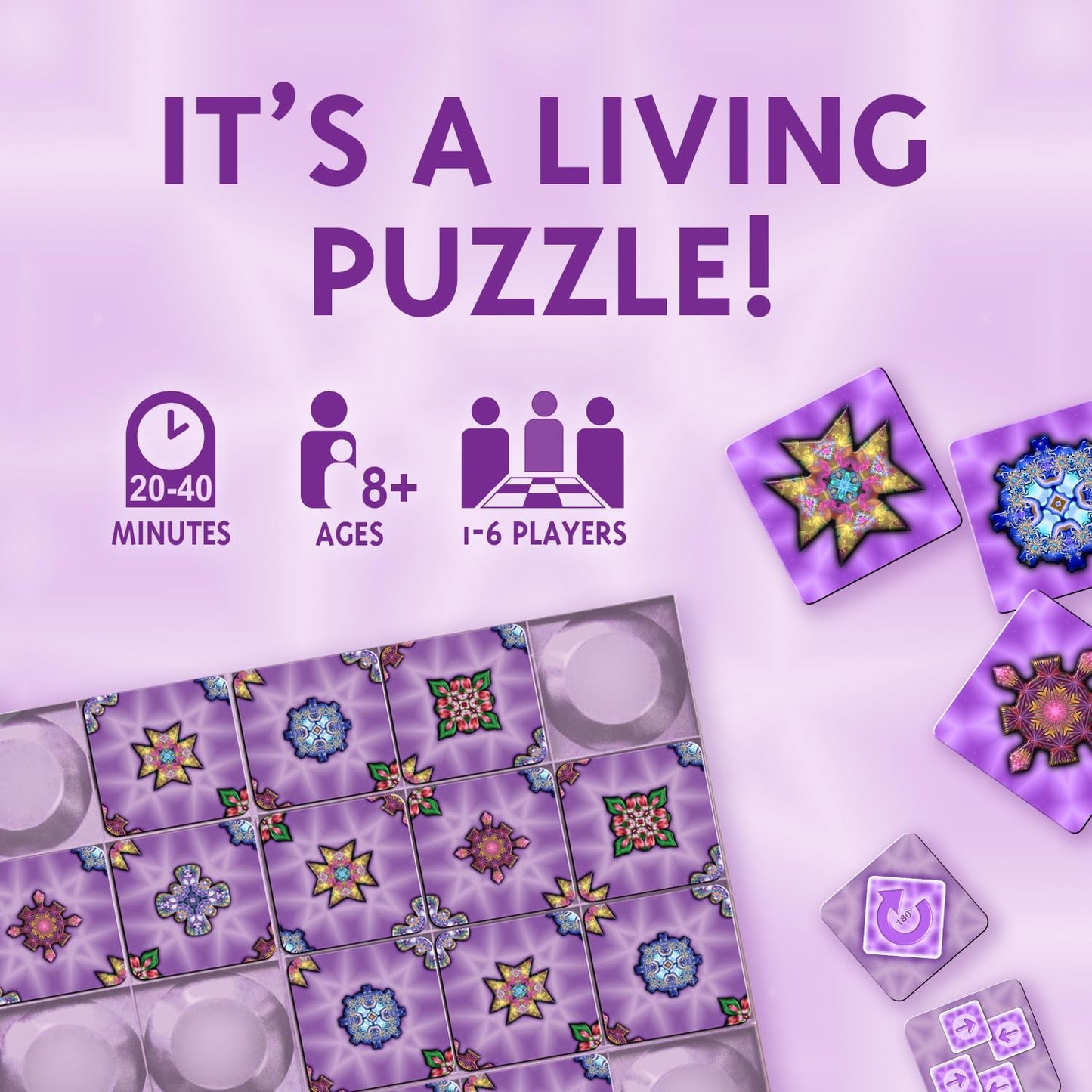 Four Corners Kaleidoscope Piece Placement Strategy Board Game with Pattern Matching Puzzle for Family Game Night Brain Teaser for Kids and Adults 1