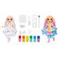 Rainbow High Watercolor & Create Fashion DIY Doll with Washable Watercolors + Tie-Dye Kit, Brown Eyes, Curled Hair, Bonus Top & Shoes. Color, Create