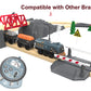 Remote Control Steam Train for Wooden Tracks - RC Train Set with Realistic Smoke, Lights & Sound, Motorized Toy Train Compatible with Thomas