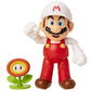 Super Mario Fire Mario 4 Inch Action Figure with Fire Flower