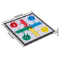 Magnetic Ludo Travel Game Set - 9.8" Folding Board for Classic Portable Strategy Play - Yellow Mountain Imports