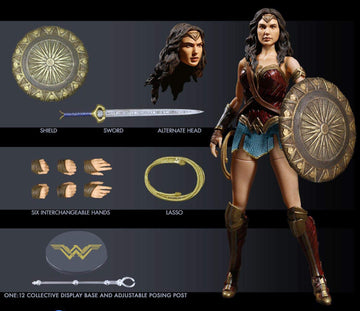 Mezco Toys One: 12 Collective: DC Cinematic Wonder Woman Action Figure, Multicolor