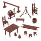 BMC Classic American Revolution Colonists - White 21pc Plastic Figure Playset