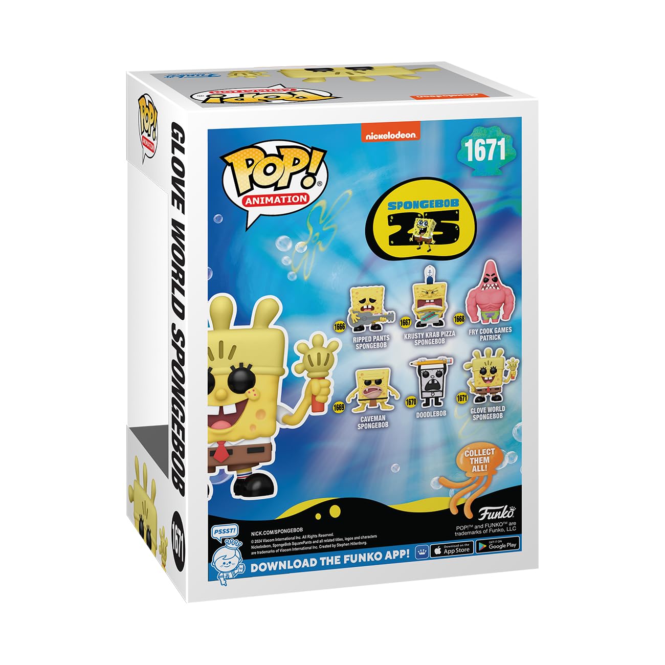 Funko POP! TV: Spongebob Squarepants 25th Anniversary - Spongebob Squarepants with Glove Light - Collectable Vinyl Figure - Gift Idea - Official