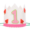 Agvgaza Watermelon 1st Birthday Crown - Watermelon First Birthday Decorations, Summer One in a Melon Party Outfit, Cake Smash Photo Props, Baby Shower