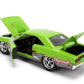 Jada Toys Bigtime Muscle 1:24 1970 Plymouth Road Runner Die-cast Car - Opening Doors, Hood, Trunk, Rubber Tires(Glossy Green)