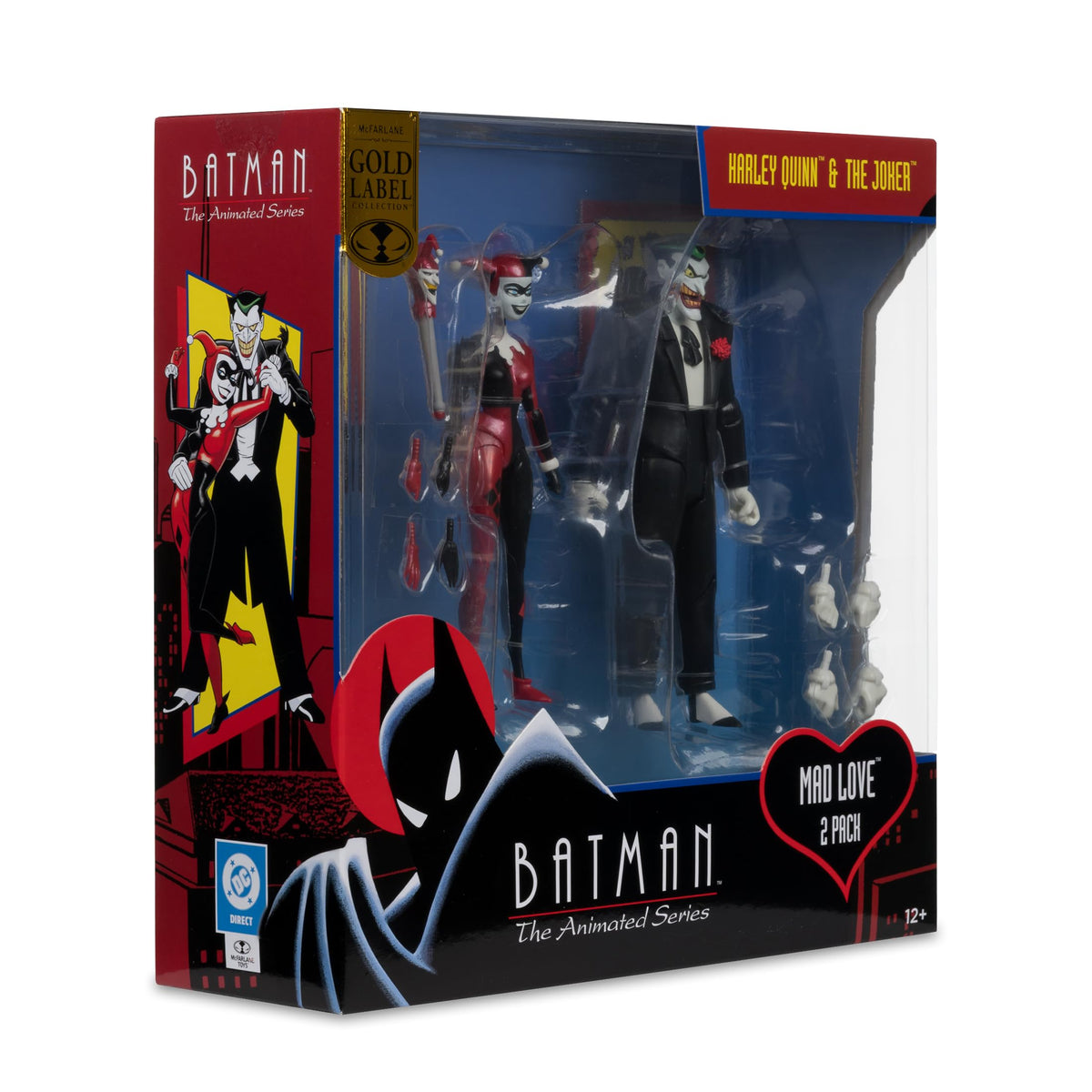 McFarlane Toys - Batman: The Animated Series Harley Quinn and The Joker (Mad Love 2 Pack) 6in Action Figures Gold Label