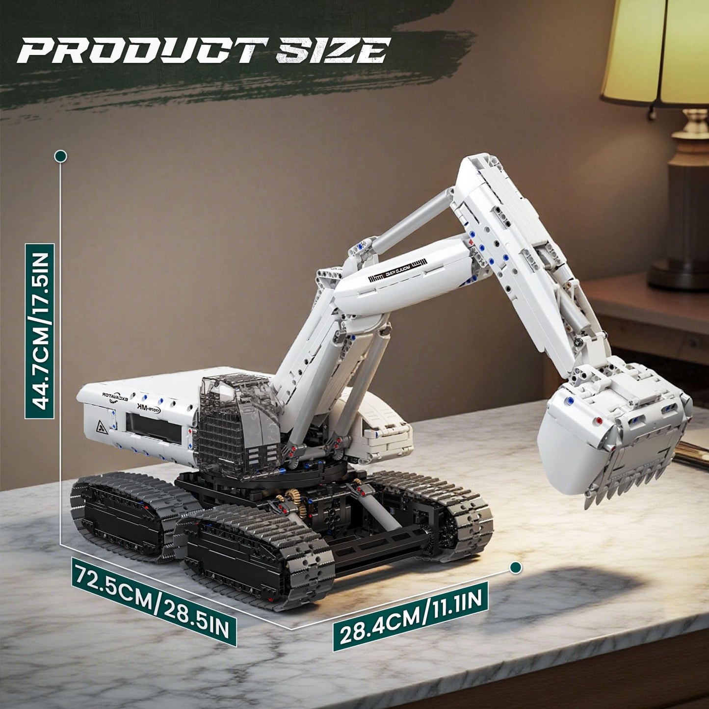Mould King 17079 RC Excavator Building Set, Construction Digger with 8 Motors, Collectible Truck Model Kit for Men & Women, STEM Engineering Toys