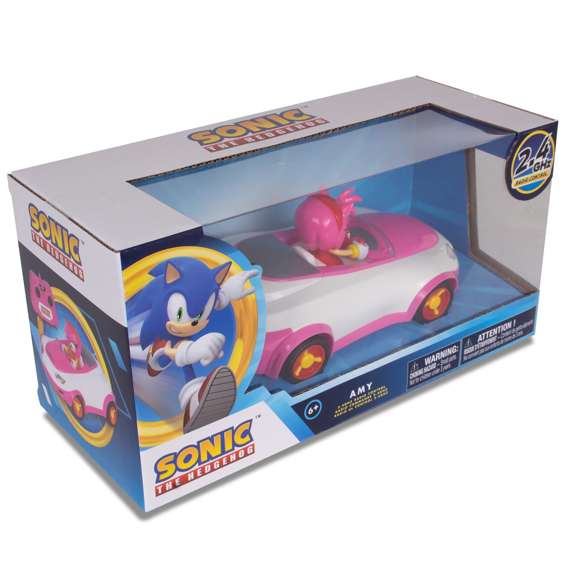 NKOK Sonic Racing RC Car Amy Rose 1:28 Scale, 2.4 GHz, Officially Licensed