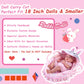 Rakki Dolli Doll Carry Cot Doll Carry Crib Doll Carrier with Fashion Embroidered Rabbit Face, Fits for 16” 18” American Girl Dolls