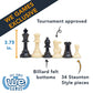 WE Games Tournament Chess Set w/Chess Pieces & Green Roll Up Vinyl Chess Board