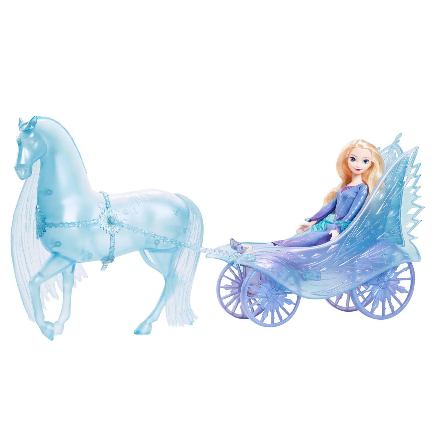 Mattel Disney Frozen Elsa Fashion Doll with Removeable Dress & Shoes, Mythical Horse-Like Nokk & Adventure Carriage, Inspired by Frozen: Winter