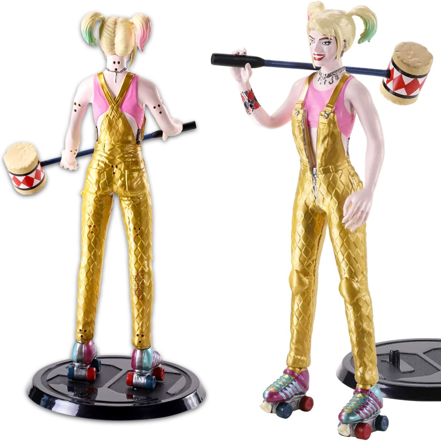 DC Comics Collectible Action Figures Set - Bundle with Catwoman and Harley Quinn Figurines Plus More | 7" Catwoman and Harley Quinn Bendy Figure Toys