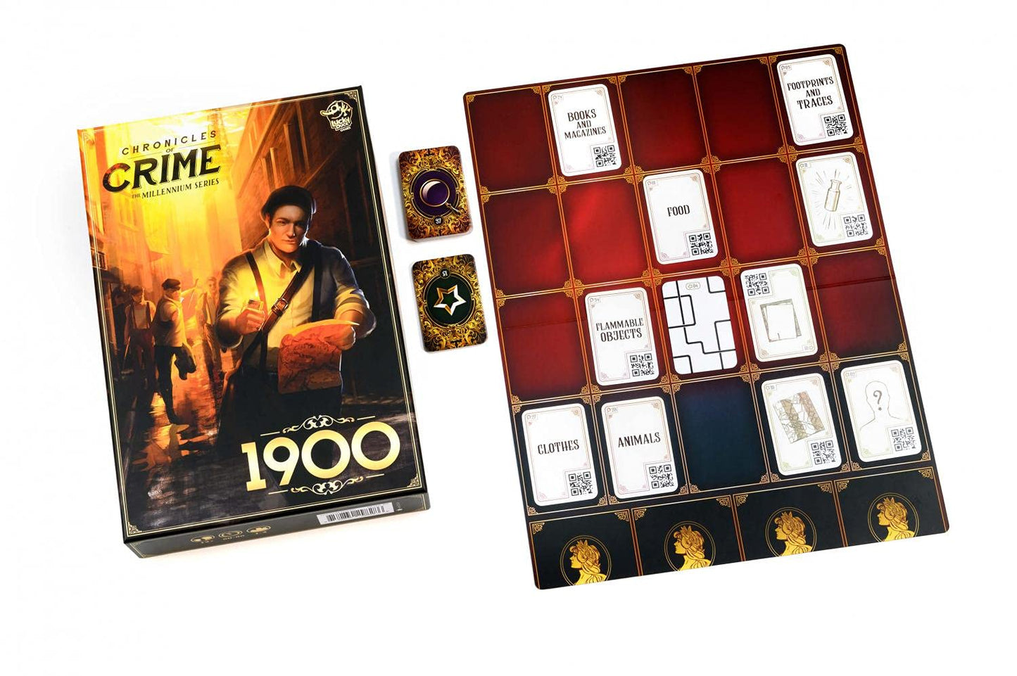 Chronicles of Crime Millennium 1900 Board Game - Immersive Detective Mystery Adventure, Cooperative Game for Kids and Adults, Ages 12+, 1-4 Players