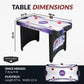 Hathaway Hat Trick 4-Ft Air Hockey Table for Game Room - With LED Scoring, High-Output Blower, Manual Backup, Strikers & Pucks - Black and Purple