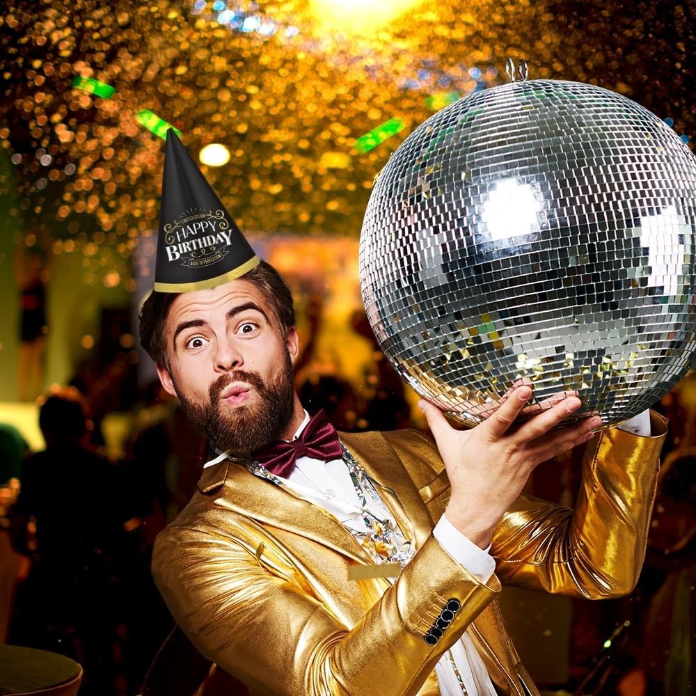 Luxurious Better with Age Birthday Cone Hat - 7.5" (1 Pc.) - Premium Quality Paper - Perfect Party Accessory