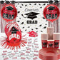 Fun Express - Red Grad Table Decor Kit (23pc) for Graduation - Party Decor - General Decor - Centerpieces - Graduation - 23 Pieces